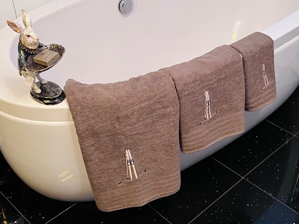 Håndkle med skimotiv Vintage