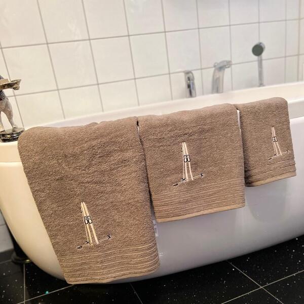 Håndkle med skimotiv Vintage