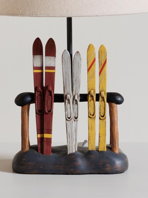 Bordlampe med ski inkl skjerm