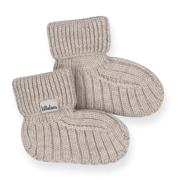 Lillelam tøfler baby natur - lys beige