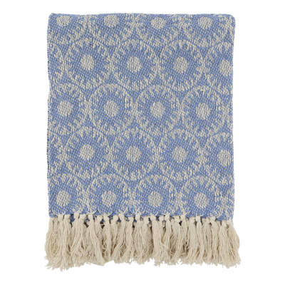 Aix Pledd av overskuddsgarn Blå - Chicantiuqe