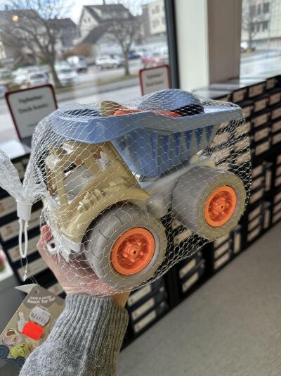 Lastebil med utstyr til sandkasse Grå/blå - Salg