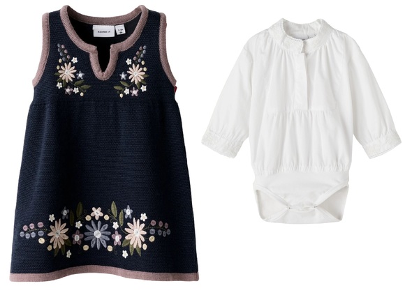 Baby strikket festdrakt 26