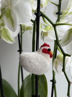 Påskedekor - høne  hvit - Asrkunst