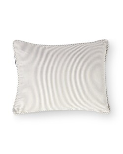 Stripet økologisk bomullspute Beige/White - Lexington