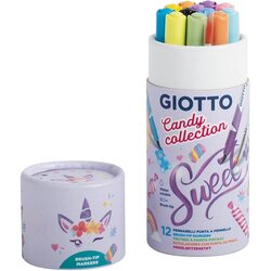 GIOTTO Candy Collection Brush penner 12 pk Penseltusjer 12 Pk - Giotto