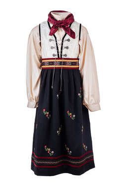 Leah Ull festdrakt Pakke Offwhite med champanje skjorte - Salto