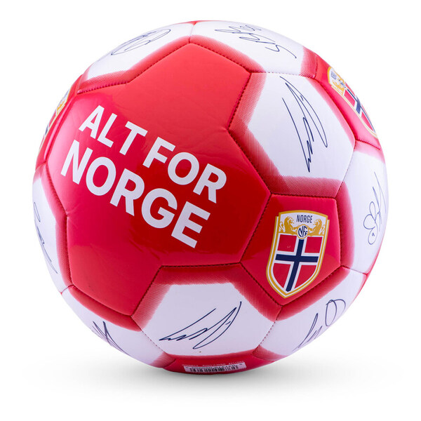 NFF FC Fotball Rød og hvit - Str. 5