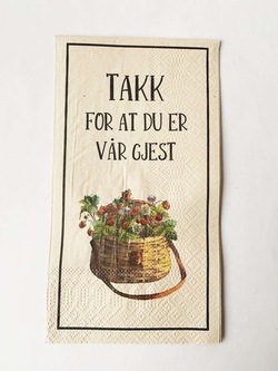 Trend Serviett - Takk for at du er vår Gjest, 20pk ikke relevant - Trend Design