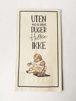 Trend Serviett - Uten Mat og Drikke Duger Helten Ikke ikke relevant - Trend Design
