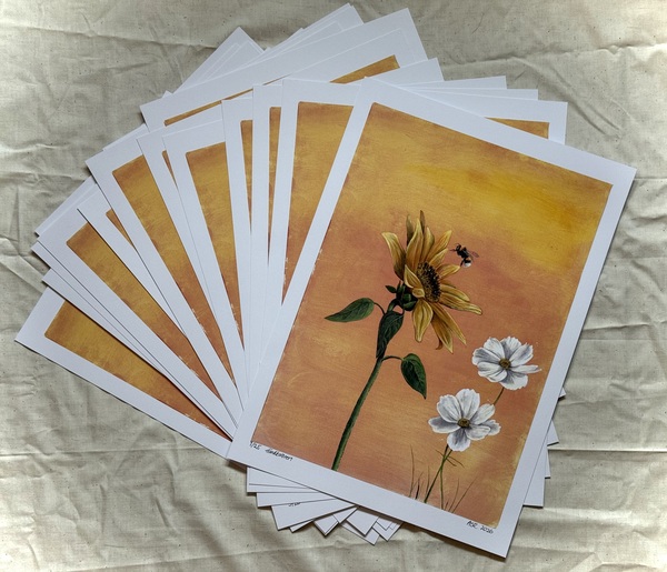 Solglimt - kunsttrykk