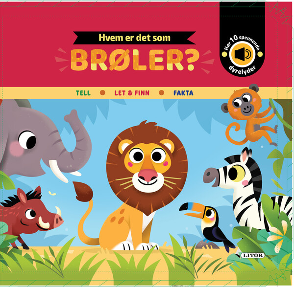Lekebok med lyd Hvem er det som brøler?
