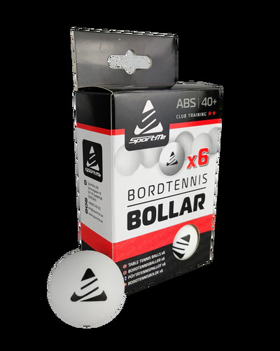 SportMe Bordtennisballer 6-pakning 6pkn bordtennisballer - Sport Me
