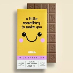 GNAW ‘Something To Make You Smile’ Milk Choc 80g ikke relevant - Gnaw