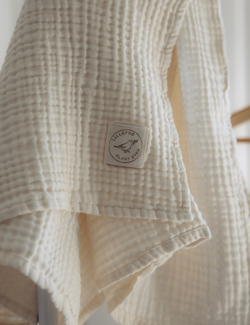 Muslin Blanket bomull krem - Lillefrø
