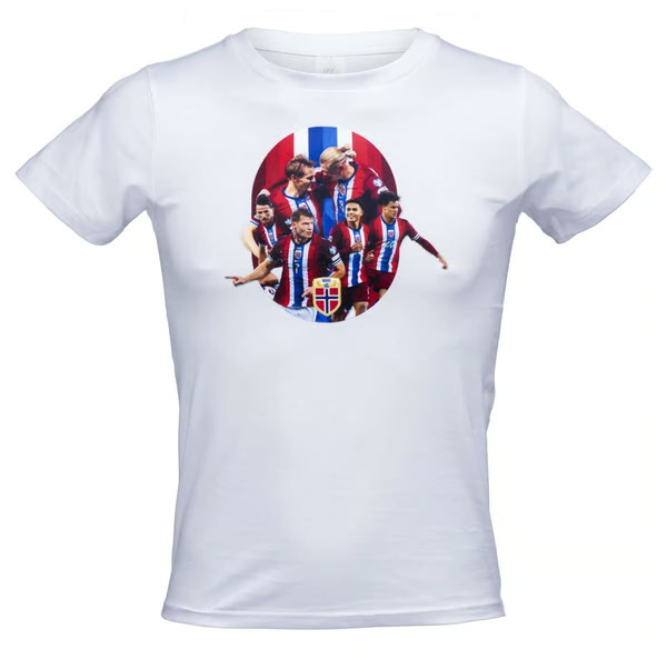 Norge T-skjorte hvit str 6-8