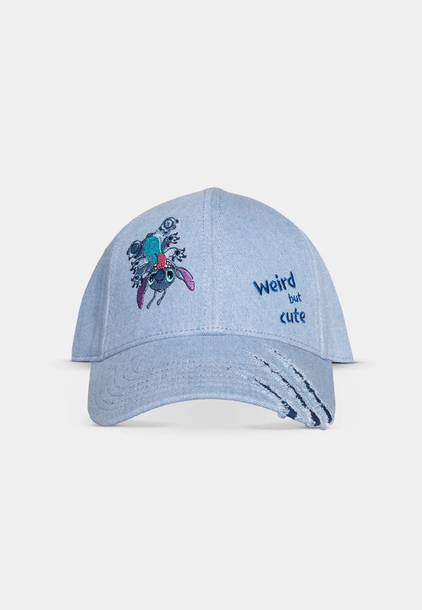 Disney Lilo & Stitch Ripped Denim Caps - Justerbar caps