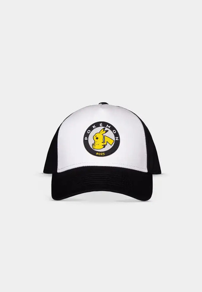 Pokémon – Pikachu Justerbar Caps Svart og Hvit - Difuzed