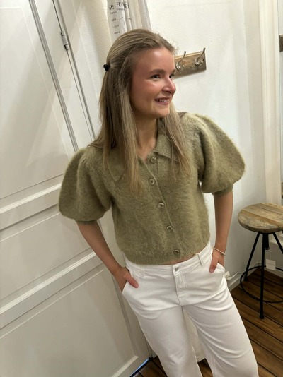 Hairy Kint Puffed Jacket Green - by TiMo