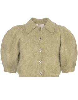 Hairy Kint Puffed Jacket Green - by TiMo