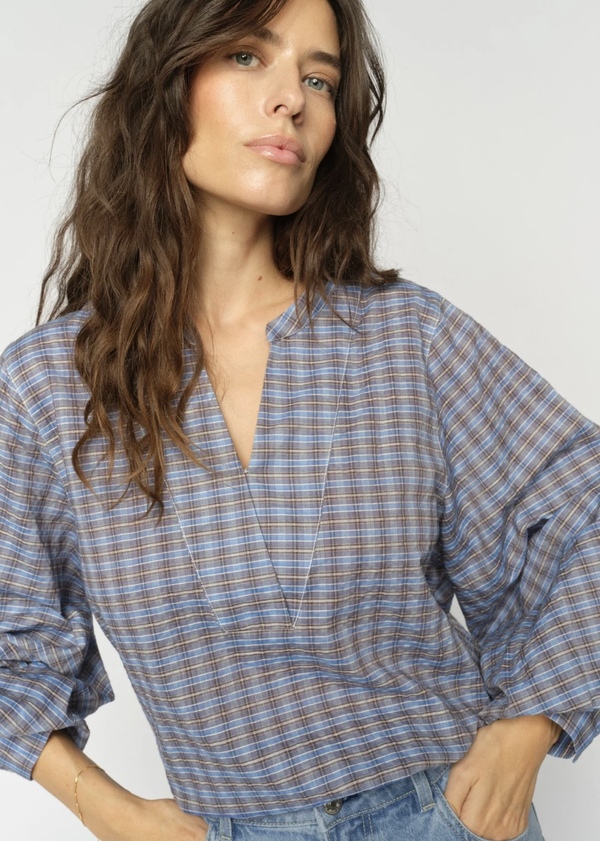 Yen Check Blouse