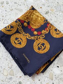 Chanel Silkeskjerf  Mørk blå - Chanel