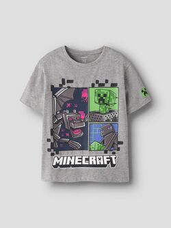 NKMMYKIN MINECRAFT SS REGULAR TOP GREY MELANGE - Name It