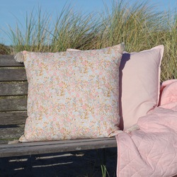 Aix Putetrekkk m/Kvister og bladmønster 50x50cm Rosa - Chic Antique