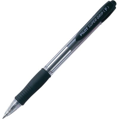 Kulepenn PILOT Supergrip F sort Sort  - Kontorutstyr
