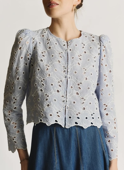 Broderie Anglaise Jacket Light blue - by TiMo