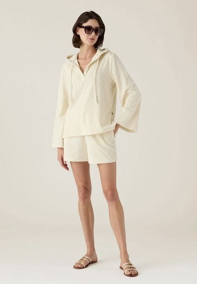 Økologisk bomullsfrottéshorts, offwhite Offwhite - Lexington