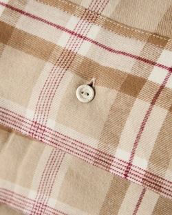 Lexington Rutete Sengesett i Bomullsflanell - Fudge/Beige/Fig Fudge - Lexington