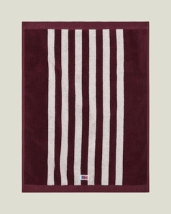 Lexington Stripet Frottéhåndkle - Fiken/Snøhvit Fig/Snøhvit 70x130cm - Lexington