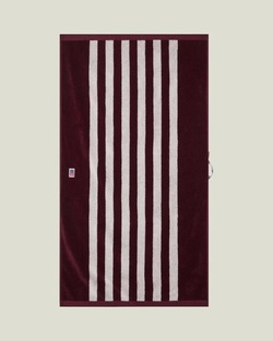 Lexington Stripet Frottéhåndkle - Fiken/Snøhvit Fig/Snøhvit 70x130cm - Lexington