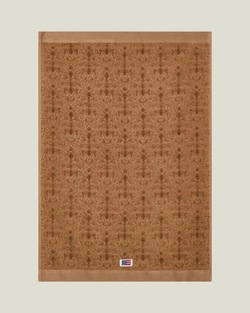 Lexington Håndkle i Velur m/Jacquard Ornament - Fudge Fudge 70x130cm - Lexington