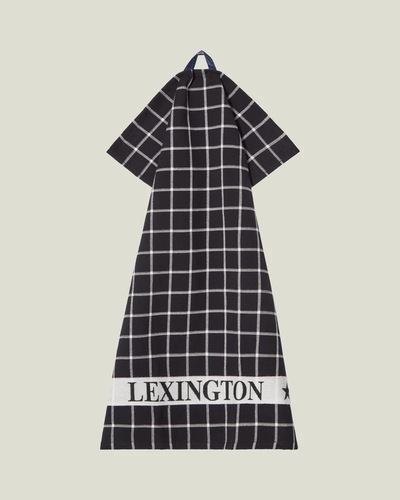 Lexington Kjøkkenhåndkle i Økologisk Bomullsfrotté - 50x70cm svart/hvit - Lexington