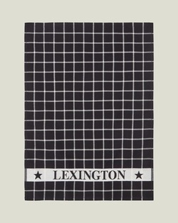 Lexington Kjøkkenhåndkle i Økologisk Bomullsfrotté - 50x70cm svart/hvit - Lexington