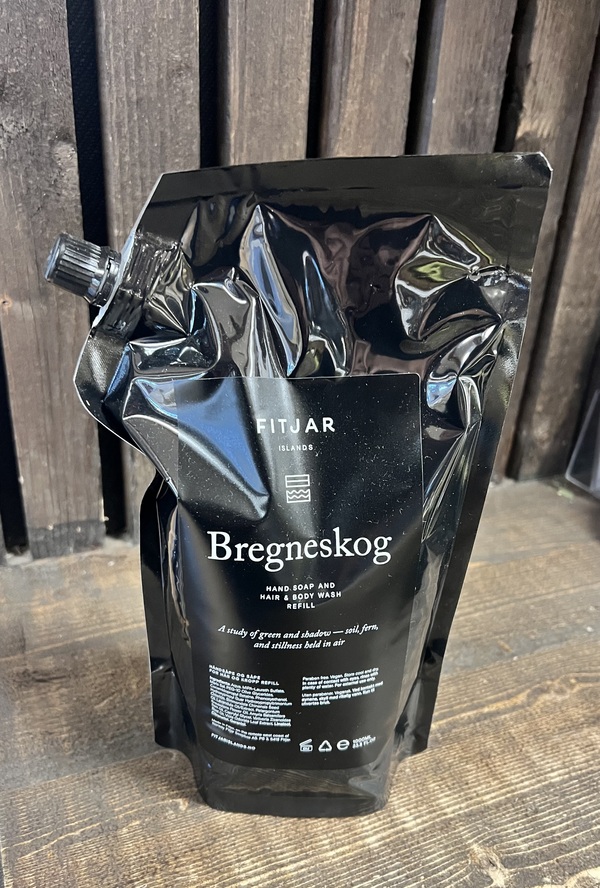 Bregneskog Håndsåpe og Såpe for Hår og Kropp 1L Refill