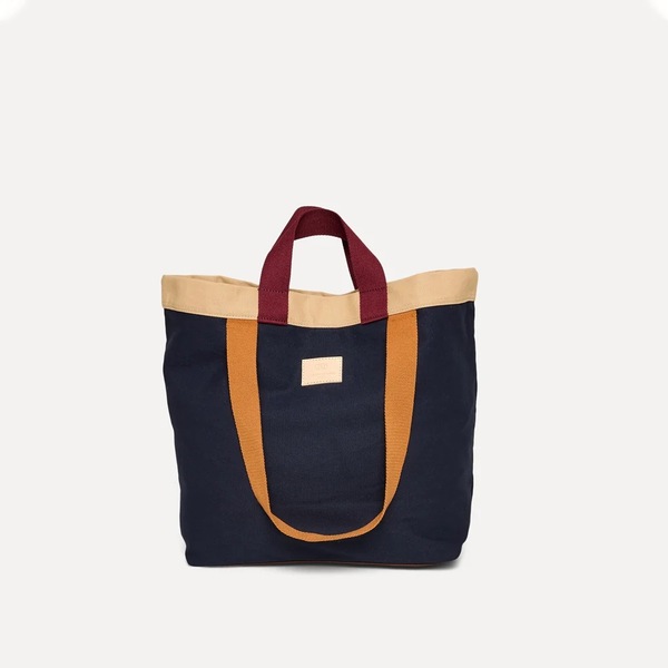 Everyday Tote - Navy/Sand/Brown