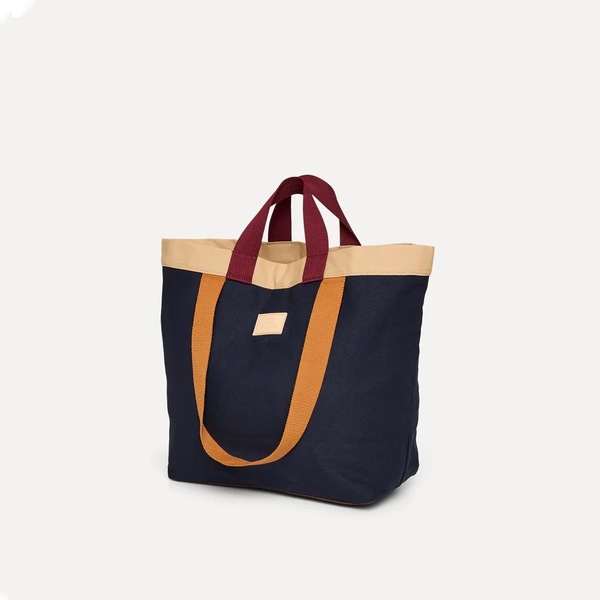 Everyday Tote - Navy/Sand/Brown