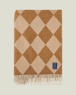 Lexington Argyle Pledd i Resirkulert Ull - Fudge/Hvit 130x170cm Fudge - Lexington