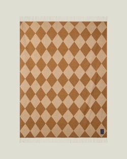 Lexington Argyle Pledd i Resirkulert Ull - Fudge/Hvit 130x170cm Fudge - Lexington