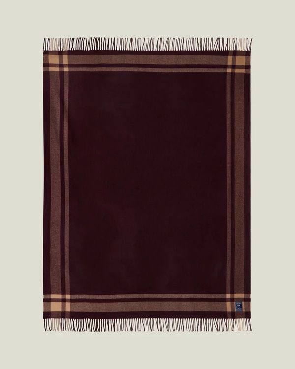 Lexington Stripete Teppe i Resirkulert Ull - Fig/Fudge, 130x170cm
