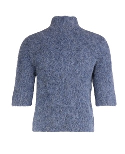 Hairy Knit Turtelneck Blue - by TiMo