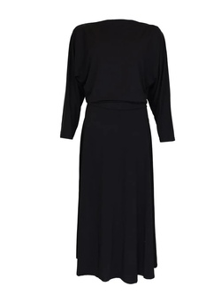 Jersey Boatneck Dress Black - by TiMo