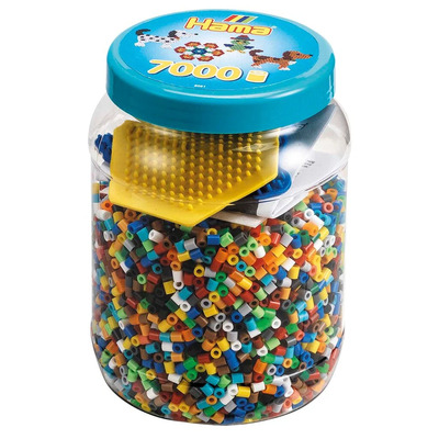 Hama Midi Beads 7000 pcs blue in tub Blå boks - hama