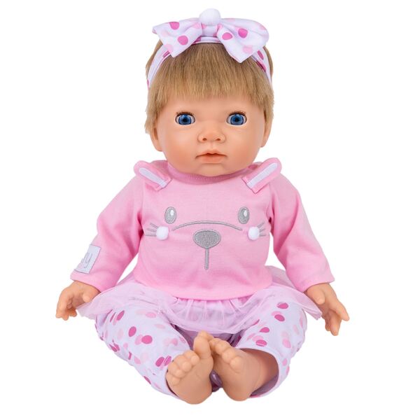 Tiny Treasures, Pink Bunny Baby, Blonde Hair Doll