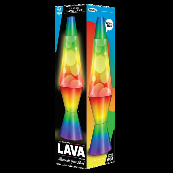 Lamp 37cm White/Tri-colour, Rainbow Base