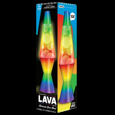 Lamp 37cm White/Tri-colour, Rainbow Base Rainbow - Musikk og disco