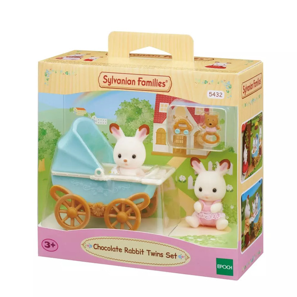 SYLVANIAN SETT MED SJOKOLADEKANIN-TVILLINGENE 